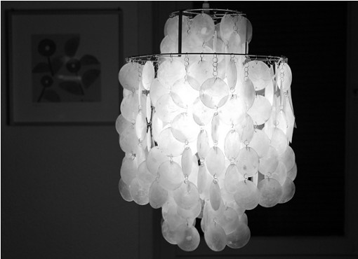 Muschelplättchenlampe von Verner Panton Muschelplättchenlampe von Verner Panton
