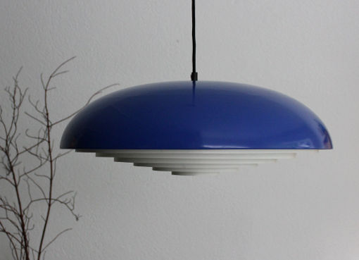 Blaue Deckenlampe aus den 1960er Jahren