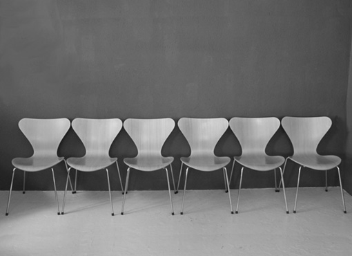 Sechs Stühle von Arne Jacobsen Sechs Stühle von Arne Jacobsen