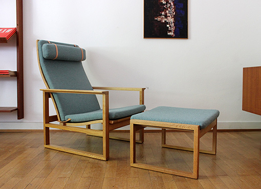 Sessel und Ottomane von Børge Mogensen Sessel und Ottomane von Børge Mogensen
