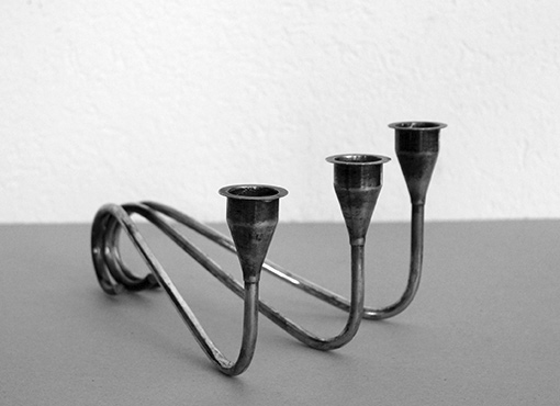 Versilberter Kerzenständer aus Dänemark Versilberter Kerzenständer aus Dänemark