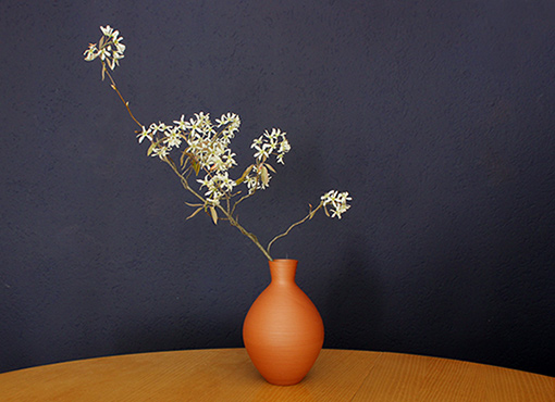 Terracotta Vase aus 1950er Jahren