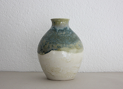 Vase mit Kristallglasur von Hans Huber