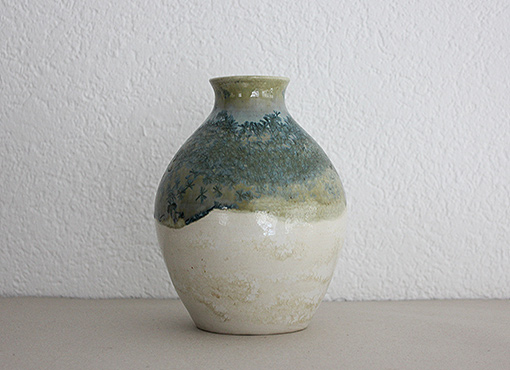 Vase mit Kristallglasur von Hans Huber Vase mit Kristallglasur von Hans Huber
