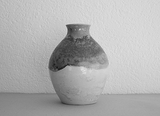 Vase mit Kristallglasur von Hans Huber Vase mit Kristallglasur von Hans Huber