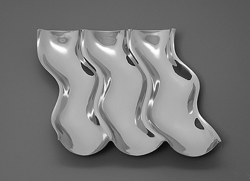 Früchteschale aus Edelstahl von Sergio Asti Früchteschale aus Edelstahl von Sergio Asti