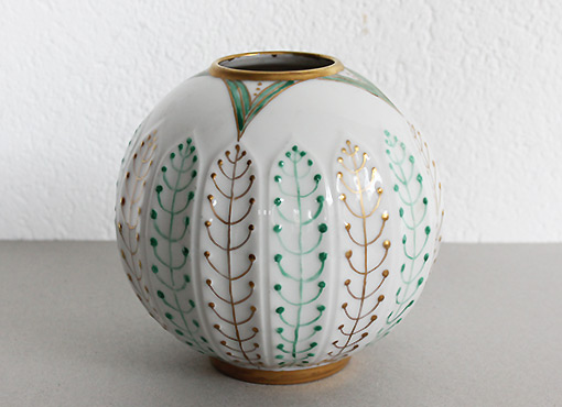 Bemalte Vase Krautheim Porzellan Bemalte Vase Krautheim Porzellan