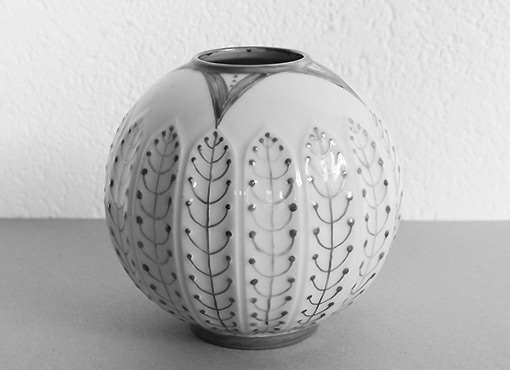 Bemalte Vase Krautheim Porzellan Bemalte Vase Krautheim Porzellan