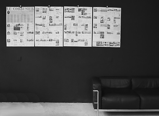 Le Corbusiers Werkverzeichnis als Poster der ETH Zürich