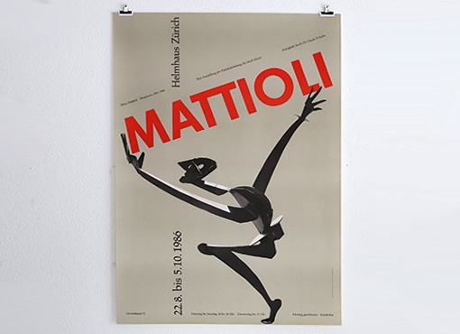 Ausstellungsplakat „Mattioli“ von Hans Rudolf Ziegler Ausstellungsplakat „Mattioli“ von Hans Rudolf Ziegler